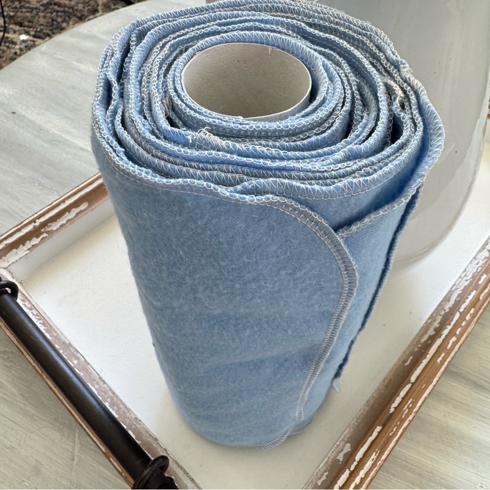 18 Handmade Blue Cotton Fleece Baby Towelettes